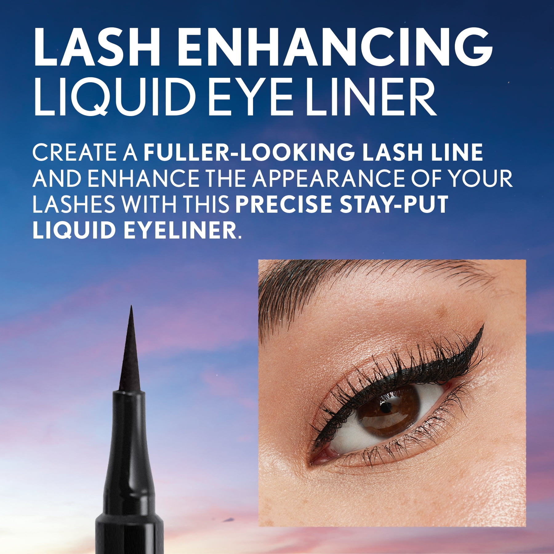 COVERGIRL Exhibitionist Lash Enhancing Liquid Eyeliner, 300 Rich Brown  Waterproof, 0.3 fo