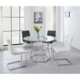 thumbnail image 5 of Steve Silver Escondido Glass Top 5-Piece Dining Set with Black Chairs, 5 of 8