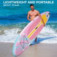 thumbnail image 4 of Pirecart 12ft Inflatable Stand up Paddle Board 6' Thick SUP Paddle Board with Paddleboard Accessories for Adults, Beginners, Pink, 4 of 9