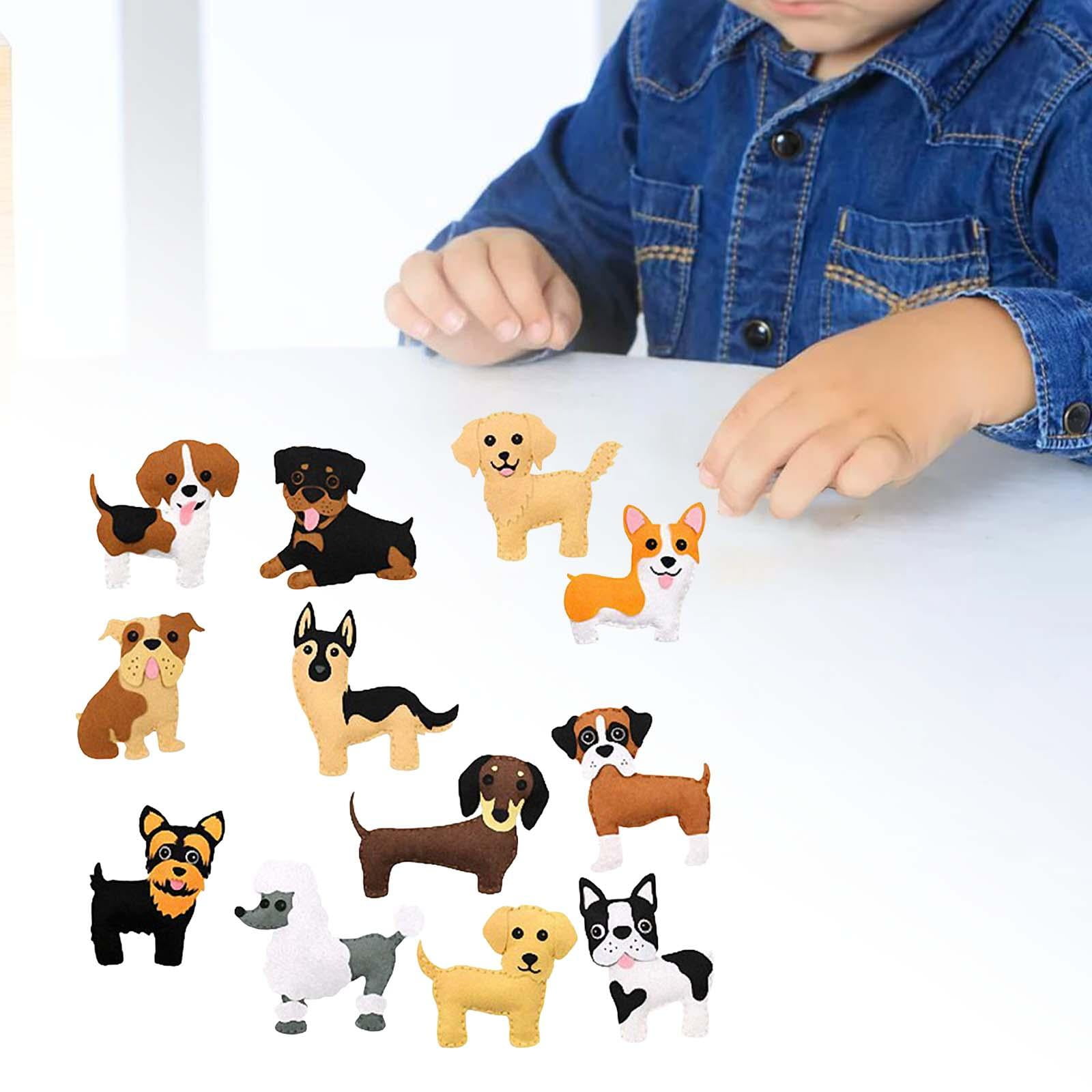 FVDPWYE Animals Sewing Kits DIY Crafts Stuffed Animal Art Craft Educational Toy Beginner Dog