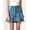 Blue, variant on Blue Skirt With High Waist And Double Ruffle Hem