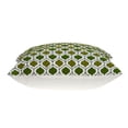 thumbnail image 3 of Nassau Collection Geometric Ogee Square Cotton Throw Pillow - 20" - Green and White, 3 of 4