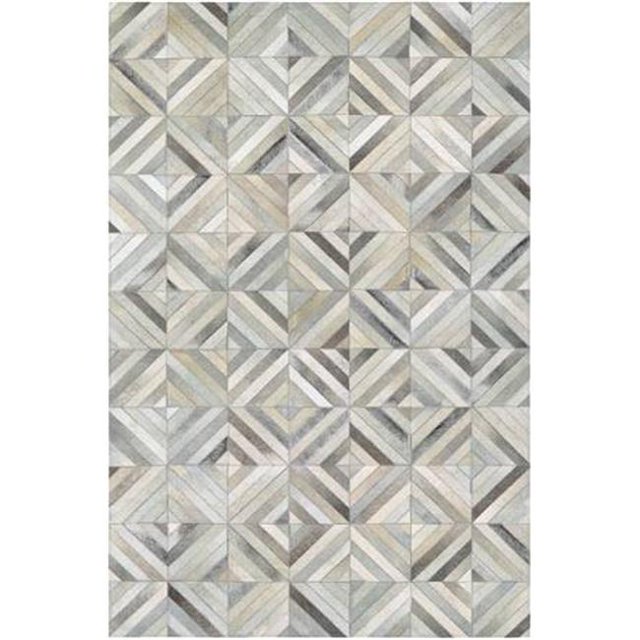 Couristan 03959276054080T 5 ft. 4 in. x 8 ft. Chalet Blocks Rug, Ivory