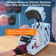 thumbnail image 5 of Hat Heat Press Machine,GOCHIFIX Automatic Hat Heat Press with 2pcs Interchangeable Platens for Caps Hats T-Shirts and HTV Iron On and Sublimation Projects,Blue, 5 of 9