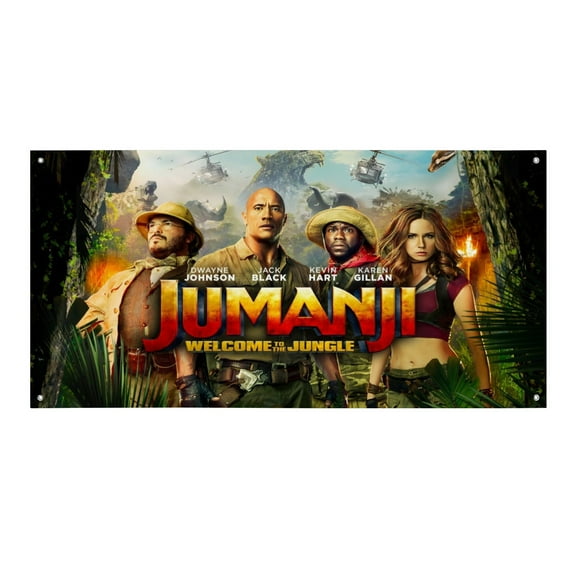 Jumanji-Theme Backdrops Banner Birthday Party Decor Supplies Personalized Party Backdrop Decoration,5x3ft（150x90cm）
