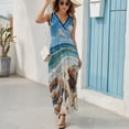 thumbnail image 6 of Beach Seashell Starfish Pattern Design Sleeveless Dress Summer Clothes for Women Women's Clothing 2025, 6 of 7