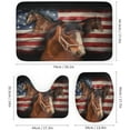 thumbnail image 3 of Wild West Cowboy Shower Curtain Sets 4 Piece,Rustic Southwestern Country Desert Cowboy Texas Star Horse Bathroom Decor Sets with Rugs Include Waterproof Non-Slip Toilet Lid Cover Bath Mat, 3 of 8