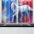 thumbnail image 3 of MKHERT Beautiful White Horse Window Curtains Kitchen Curtain Room Bedroom Drapes Curtains 26x39 inch, 2 Piece, 3 of 3