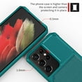 thumbnail image 7 of Mantto Back Folio Cover for Samsung Galaxy S21 Ultra Wallet Case, PU Leather Kickstand Credit Card Holder Slots Case, Magnetic Absorption Durable Shockproof Cover, Green, 7 of 7