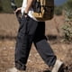 thumbnail image 5 of Pantalones de trabajo rectos de tubo para hombre, holgados, con cremallera y bolsillo, estilo retro, informales, largos, 5 of 7