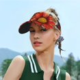 thumbnail image 4 of KLL Sport Sun Visor Hats Ball Caps Empty Top Baseball Sun Cap for Men Women-Colorful Vintage Floral Pattern, 4 of 6