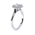 thumbnail image 3 of Dash Jewel 1.7 Ct Lab-Created Cushion Cut Halo Engagement Ring - 14K White Gold Plated - Prong Set Diamond Wedding Ring - Perfect Gift for Wedding or Proposal - 25th Anniversary Gifts, 3 of 6