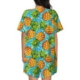 thumbnail image 6 of Fotbe Pineapple Print Pajama Set for Women 2 Piece Loungewear Short Sleeve Tops and Shorts Set Soft Sleepwear-Small, 6 of 7
