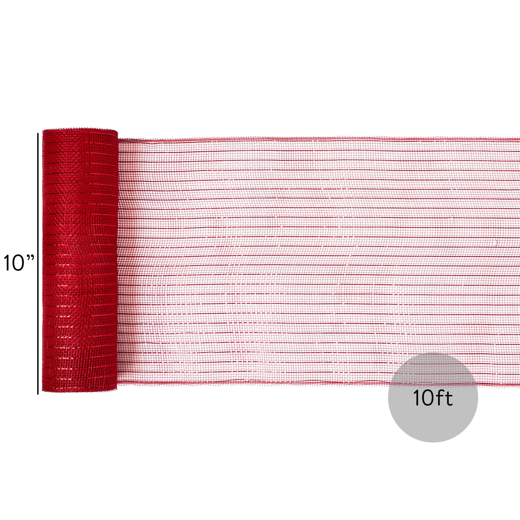 SIMPLICITY MESH RED 10IN 10Y, PREFECT FOR WREATHS AND DECORATING