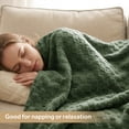 thumbnail image 3 of EMONIA Soft Throws for Sofa, Cozy Checkered Blanket Gifts for Women Men, Lightweight Fleece Throw Blanket for Couch Bed, Home Decor Blankets and Throws, Bronze Green, 50x60 Inches, 3 of 13