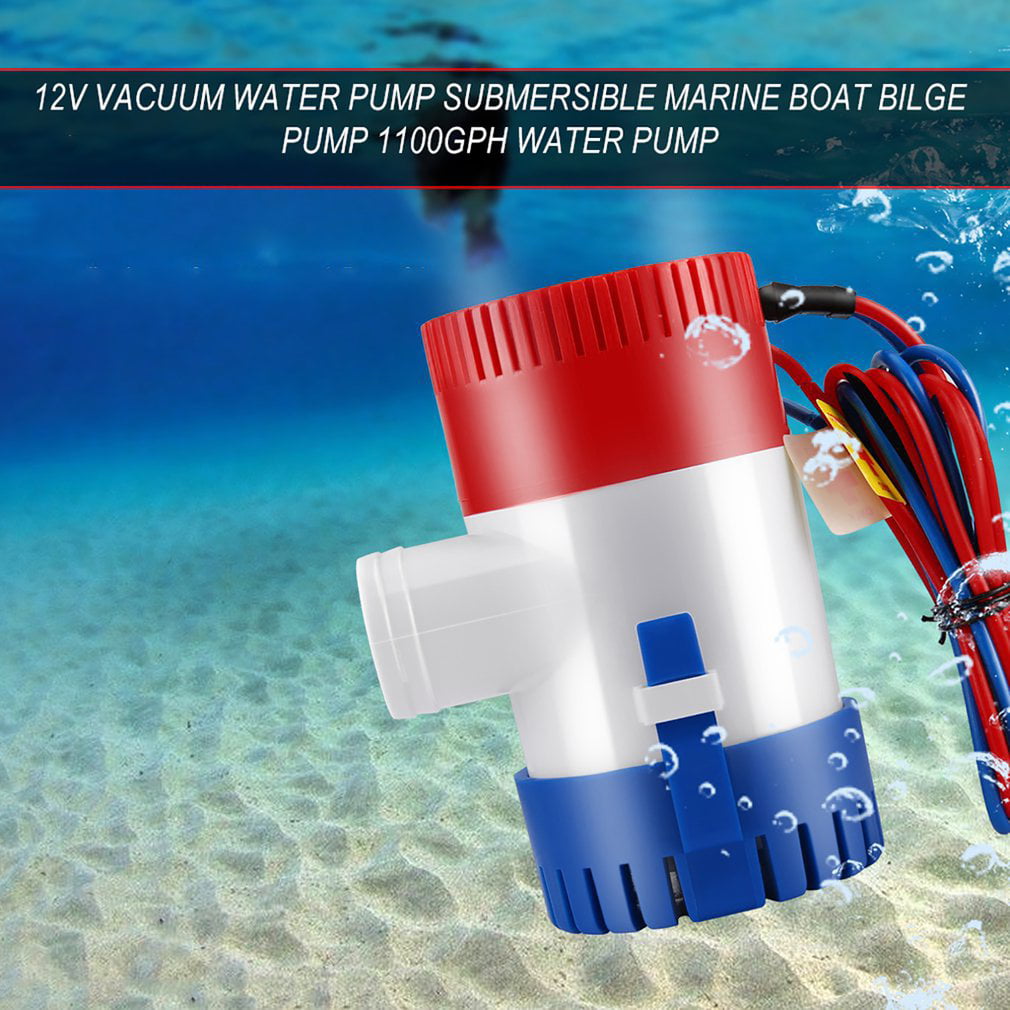 White Red and Blue Triamisu 12V Vacuum Water Pump Submersible Marine Boat Bilge Pump 1100GPH Water Pump Used In Boat Seaplane Motor Homes Houseboat