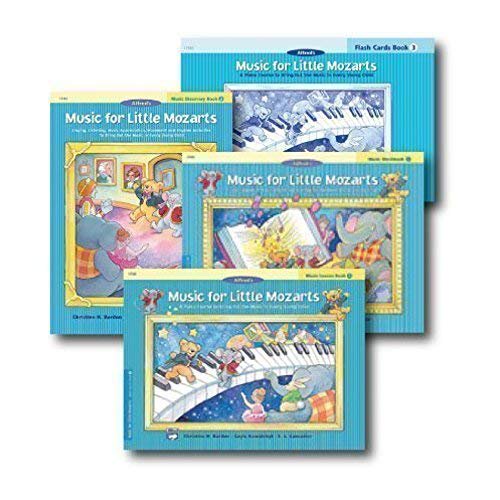 Music for Little Mozarts Level 3 - Piano Curriculem Set - Lesson Book, Discovery Book, Workbook and Flash Cards Included Alfred Publishing SG_B00C512UC8_US
