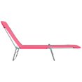 thumbnail image 3 of vidaXL Chaises Longues Pliantes 2 Pcs Acier et Tissu Rose, 3 of 5