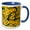 Blue/White, variant on 3drose, Black-eyed Susan Floral Pattern, 15oz Two-tone Red Mug
