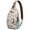 Cute Dog Print, variant on Highland Cow Print Sling Backpack, Rustic Farmhouse Buffalo and Bull Pattern Crossbody Bag for Cow Lovers Travel