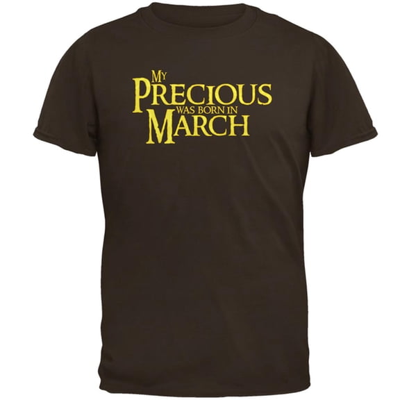 My Precious was Born in March Mens T Shirt Brown SM