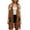 Coffee, variant on Women's Long Vest Fringe Shawl Wrap Asymmetrical Hem Sleeveless Open Front Cardigan Coffee S