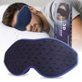 thumbnail image 1 of 3D Three-Dimensional Breathable Mesh Eye Mask Integrated Nose Wing Light Blocking Nap 0 Pressure Rebound Memory Foam Sleep Eye Protection Mask, 1 of 8