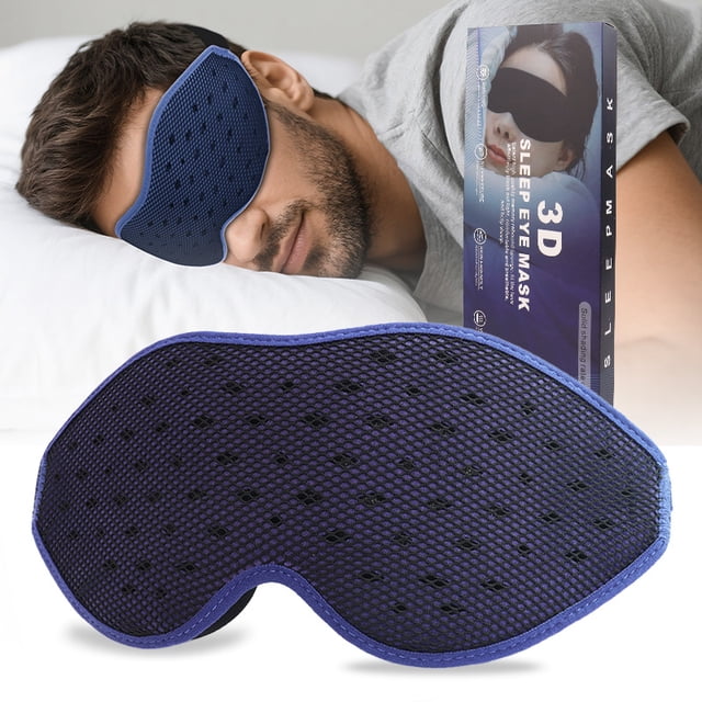 3D Three-Dimensional Breathable Mesh Eye Mask Integrated Nose Wing Light Blocking Nap 0 Pressure Rebound Memory Foam Sleep Eye Protection Mask
