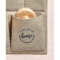 thumbnail image 3 of Jute textile hanging organizer with pockets, over door storage organizer, light brown, 1 pc., 3 of 5