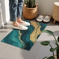 thumbnail image 4 of Teal Marble Gold Line Pattern Door Rugs,Washable Non Slip Door Mats Indoor,Decorative Door Mats,Entry Mat Indoor for Entrance,Bedroom,Kitchen,Bathroom,16"x24", 4 of 6