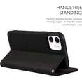 thumbnail image 3 of for iPhone 11 Wallet Case with RFID Blocking Card Slots Holder and Wrist Strap,Flip Folio Magnetic Closure,Kickstand,Genuine Leather Cover Case for iPhone 11 6.1",Pure Black, 3 of 8
