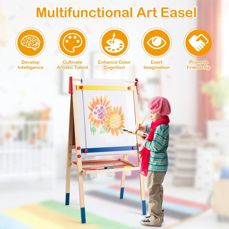 Costway Wooden Art Easel, Double-Sided & Height Adjustable photo 8