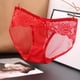thumbnail image 3 of Braguitas triangulares de algodón con encaje transparente y sin costuras, de cintura baja, para mujer, muy sexys, con malla ultrafina, tallas M/L, 3 of 3