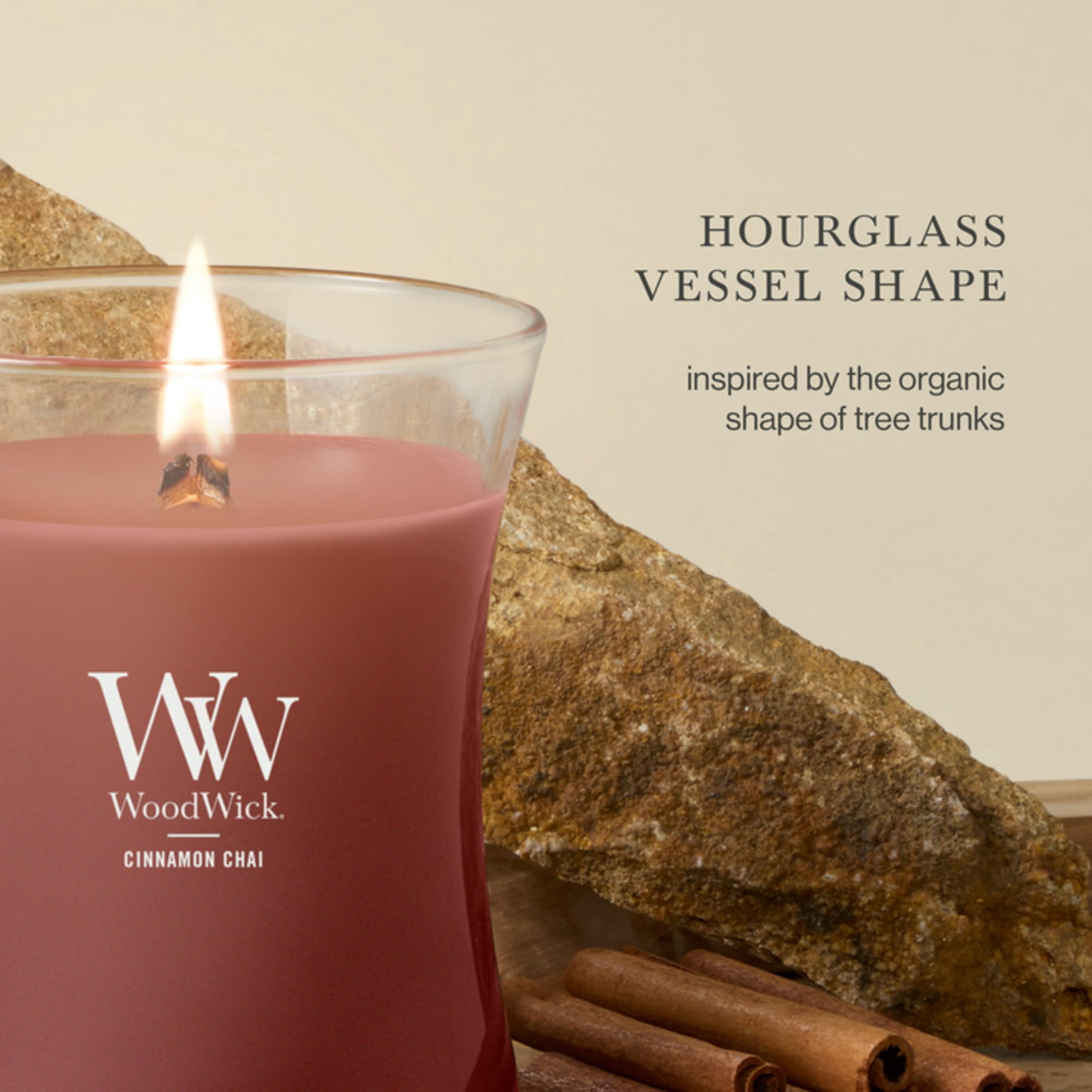 WoodWick Candles Medium Hourglass Scented Candle Vanilla Sea Salt