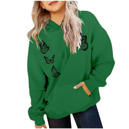 SGMVNU Sweatshirts for Boys Girls Youth Hoodie Sweatshirt Boys Girls Hooded Sweatshirt Hoodies for Girls Fashion Long Sleeve Pullover Tops Kids Clothes(Size 7-8 Years yk251203_1-Green)