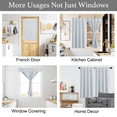 thumbnail image 3 of NICETOWN Grey Portable Blackout Curtains, Thermal Lnsulated Self-Adhesive Short Curtains for Kitchen with Tiebacks ,42" W x 63" L, 1 Panel, Greyish White, 3 of 8