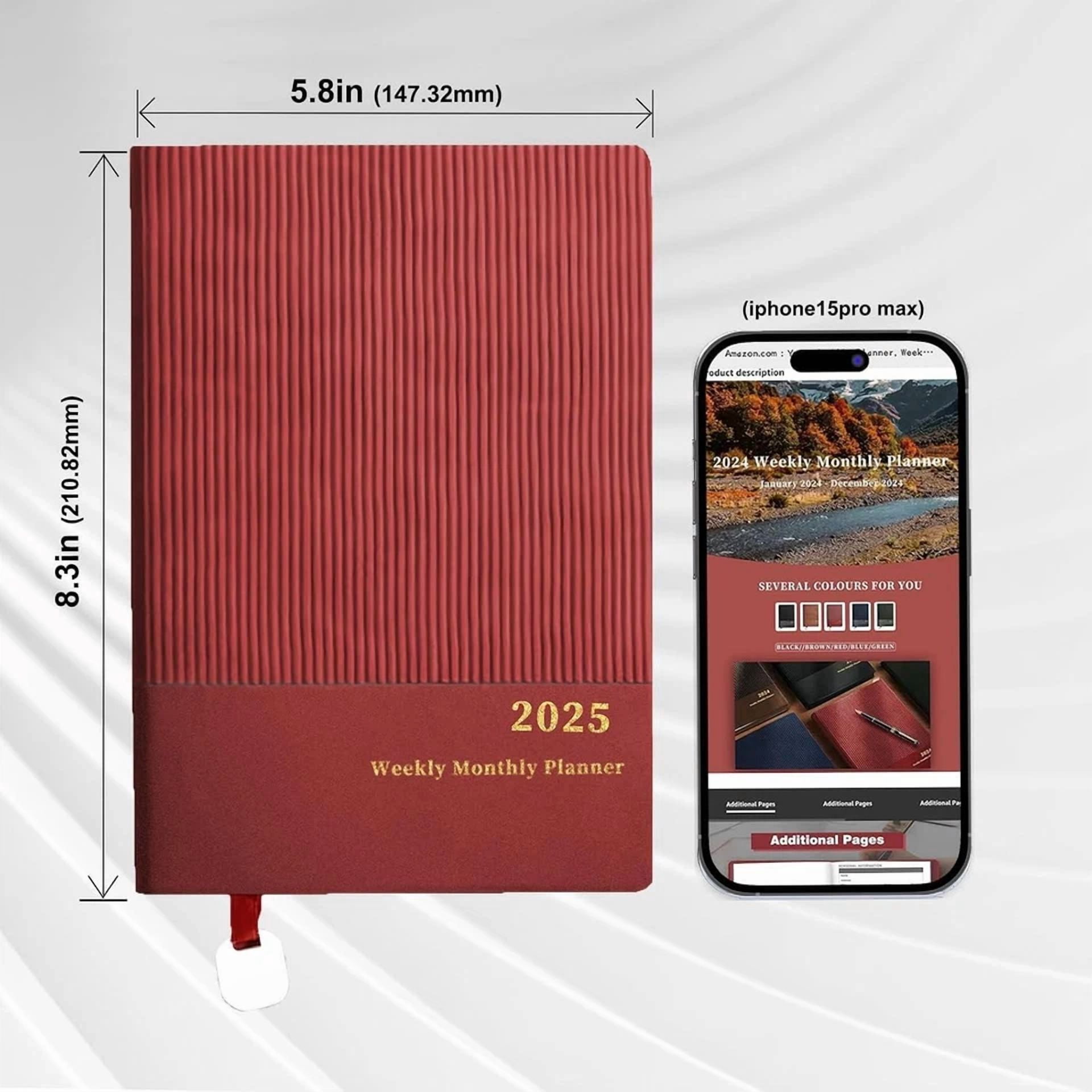 2025 Planner, Weekly Monthly Planner 2025,8.25"×5.85", 12 Months,Jan To Dec 2025