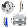 thumbnail image 5 of Hardware de montaje de espejo sin marco mejorado de 3-5 mm Paquete de 4 Kit de montaje de espejo de fijación de doble tornillo con tornillos largos y anclajes resistentes, 5 of 5