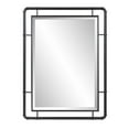 thumbnail image 2 of Tyler Dillon Matte Black Vanity and Wall Mirror with Metal Pipe Inspired Frame - 40"H x 30"W, 2 of 10
