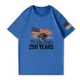 thumbnail image 4 of Trgacdwlo S-5XL Big and Tall 250th Anniversary Men's T-Shirts Patriotic Shirts for Men Short Sleeve USA Flag Shirts for Men Blue XXL, 4 of 6