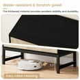 thumbnail image 5 of Glavbiku New Modern Rattan Arched 2 Door Storage Cabinet,Accent Cabinet with Metal Legs,Black,31in L, 5 of 11