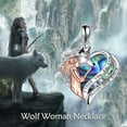 thumbnail image 6 of DOLIOX Wolf Jewelry Gifts Sterling Silver Love Heart Wolf and Women  Pendant Necklace I Love You to The Moon and Back Necklace Jewelry for Women, 6 of 10