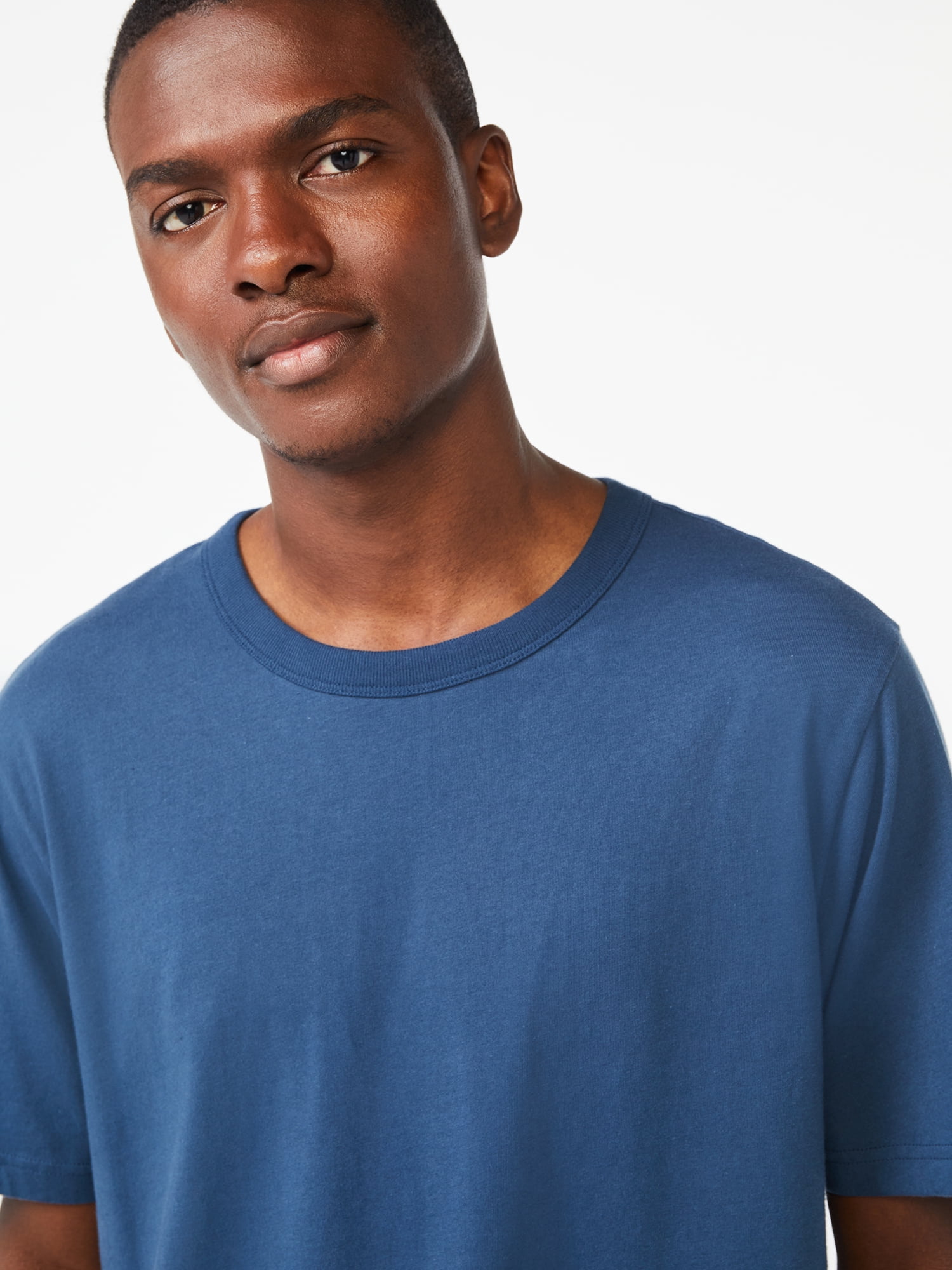 Free Assembly Men’s Everyday Cotton Tee with Short Sleeves, Sizes S-3XL