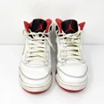thumbnail image 3 of Ni - ke Ni - ke Boys Air Jordan 5 440888-120 White Basketball Shoes Sneakers Size 5Y, 3 of 5