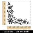 thumbnail image 2 of Snowflake Corner Winter Self-Inking Rubber Stamp Ink Stamper - Red Ink - Large 1-1/2 Inch, 2 of 7