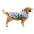 thumbnail image 2 of TiaGOC Dog Raincoat Hooded Slicker Poncho for Small to X-Large Dogs and Puppies Turquoise - XL, 2 of 7