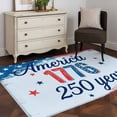thumbnail image 4 of Independence Day Washable Area Rugs 2.7'x5', 1776 America 250 Years Vintage Country Red Blue Low Pile Throw Living Room Rug Non-Slip Sturdy Edge Binding Carpet for Indoor Entryway Bedside Kitchen, 4 of 9