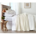 thumbnail image 3 of Great Bay Home Velvet Plush Fleece Reversible Sherpa Warm and Cozy Bed Blanket  (King, Winter White), 3 of 4
