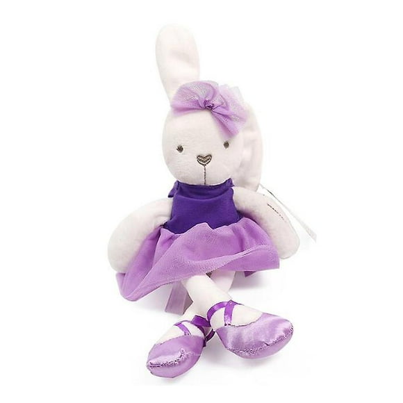 Qianli Ballerina Rabbit Stuffed Animal Adorable Soft Stuffed Toys Rabbit Doll Girls Gift On Birthday Christmas Festivals PURPLR 42X8X7cm 1PCS