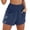 Navy, variant on High Waisted Shorts for Women Summer Stylish Smocked Elastic Waisted Wide Leg Athletic Workout Shorts with Pockets Loose Breathable Comfy Beach Bottoms Navy S